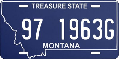 MT license plate 971963G