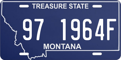 MT license plate 971964F