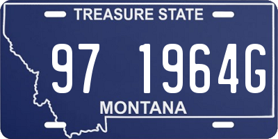 MT license plate 971964G