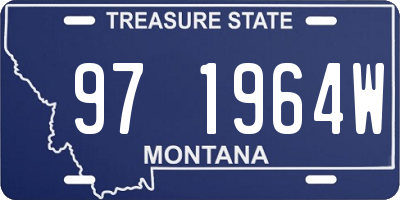 MT license plate 971964W