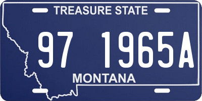 MT license plate 971965A