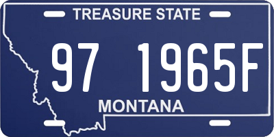 MT license plate 971965F