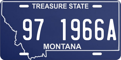 MT license plate 971966A