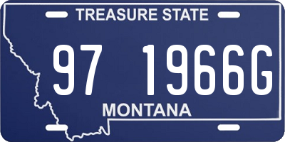 MT license plate 971966G