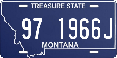 MT license plate 971966J