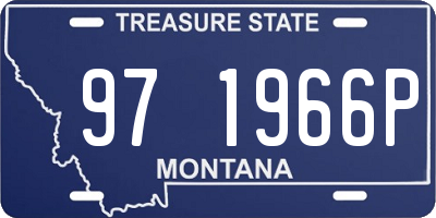 MT license plate 971966P