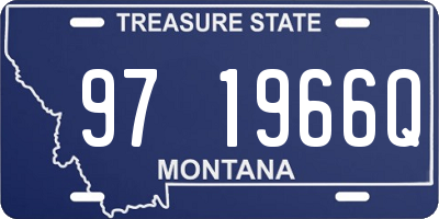 MT license plate 971966Q