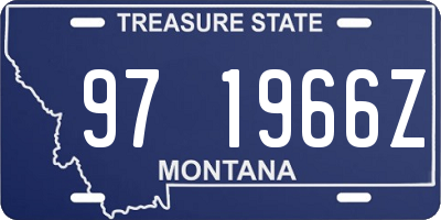 MT license plate 971966Z