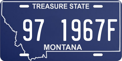 MT license plate 971967F