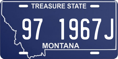 MT license plate 971967J