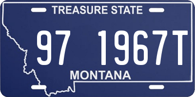 MT license plate 971967T