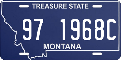 MT license plate 971968C