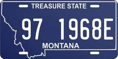 MT license plate 971968E