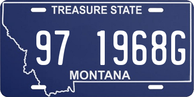 MT license plate 971968G