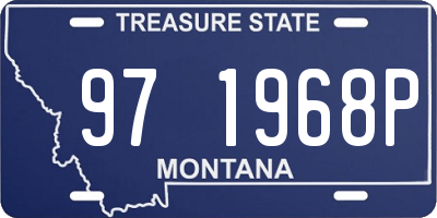 MT license plate 971968P