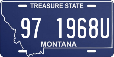 MT license plate 971968U