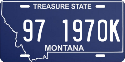 MT license plate 971970K