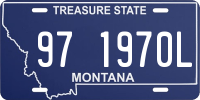 MT license plate 971970L
