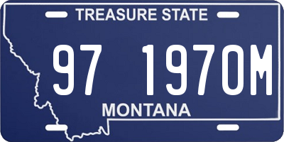 MT license plate 971970M