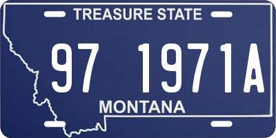 MT license plate 971971A