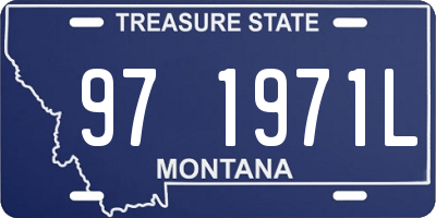 MT license plate 971971L