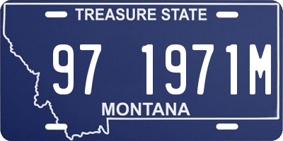 MT license plate 971971M