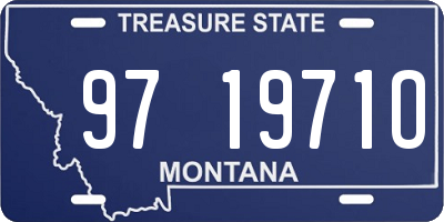 MT license plate 971971O