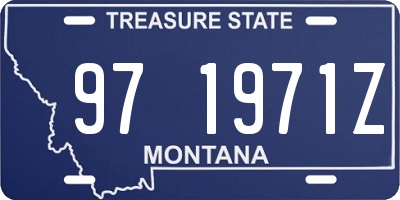 MT license plate 971971Z