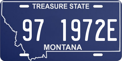MT license plate 971972E