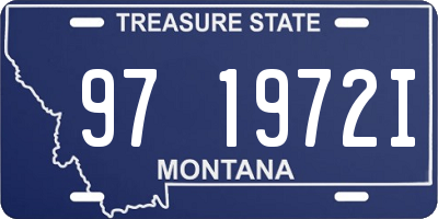 MT license plate 971972I