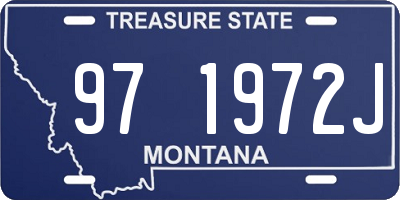 MT license plate 971972J