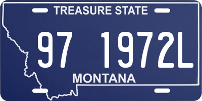MT license plate 971972L