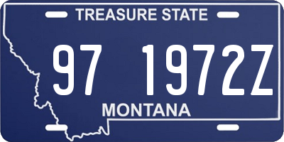MT license plate 971972Z