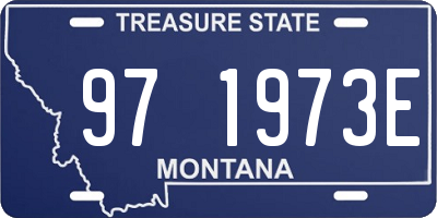 MT license plate 971973E
