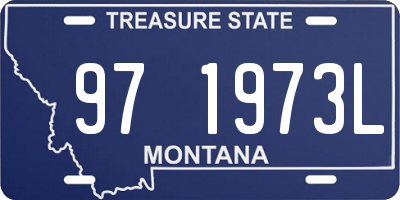 MT license plate 971973L