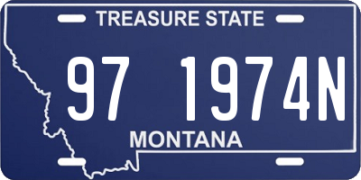 MT license plate 971974N