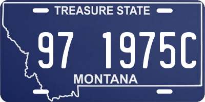 MT license plate 971975C