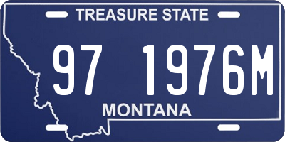 MT license plate 971976M