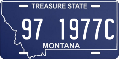 MT license plate 971977C