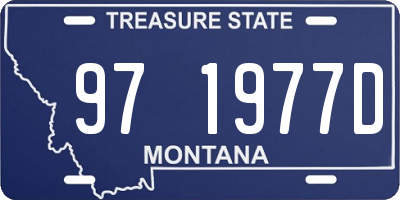 MT license plate 971977D