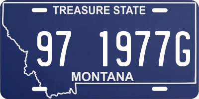 MT license plate 971977G