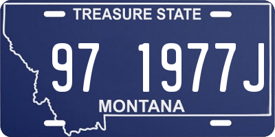MT license plate 971977J