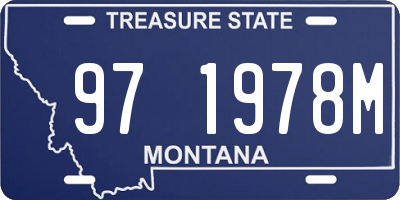 MT license plate 971978M