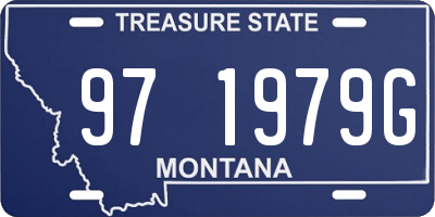 MT license plate 971979G