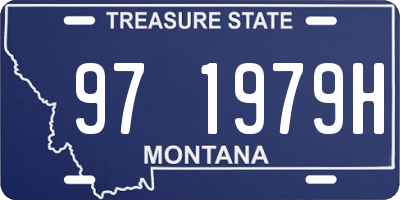 MT license plate 971979H