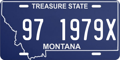 MT license plate 971979X