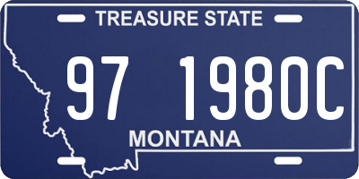 MT license plate 971980C