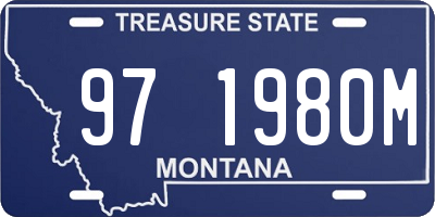 MT license plate 971980M
