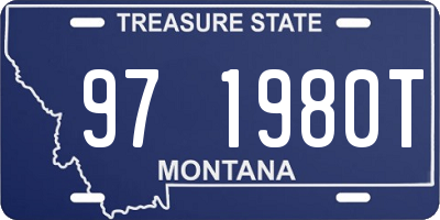 MT license plate 971980T