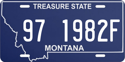 MT license plate 971982F